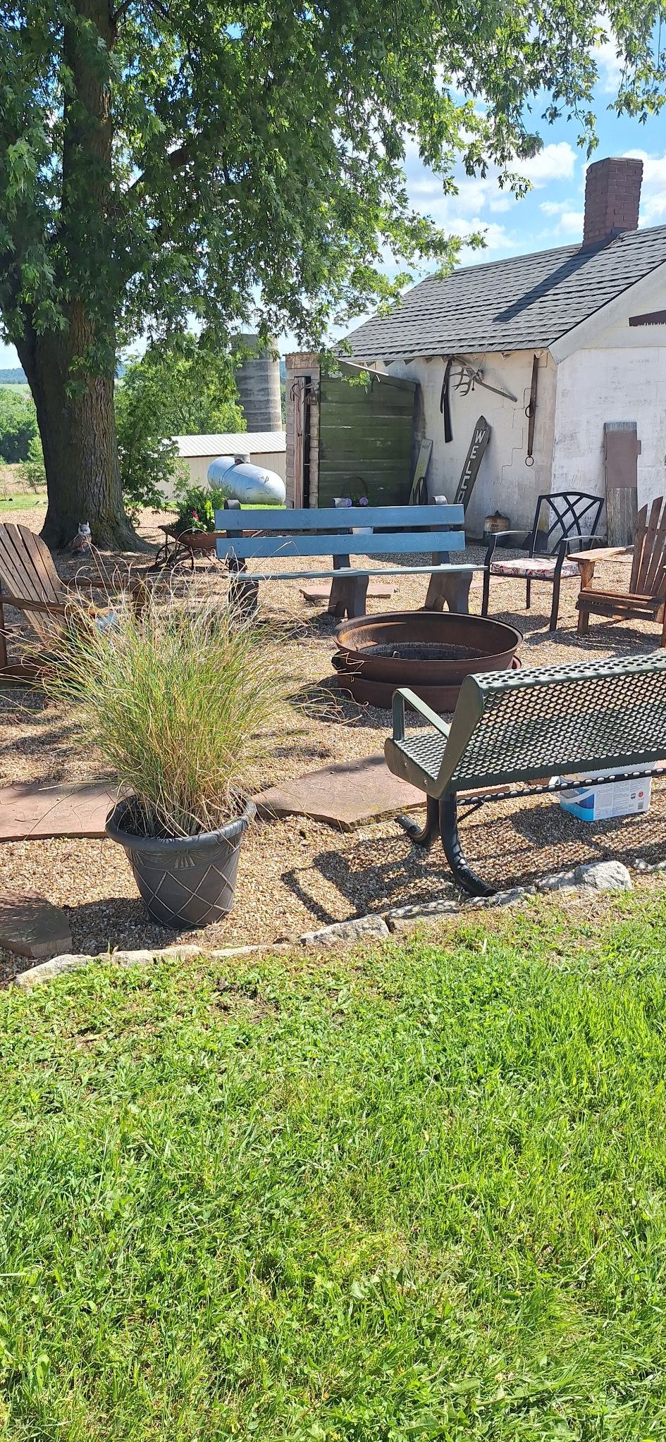 Fire pit and gathering area